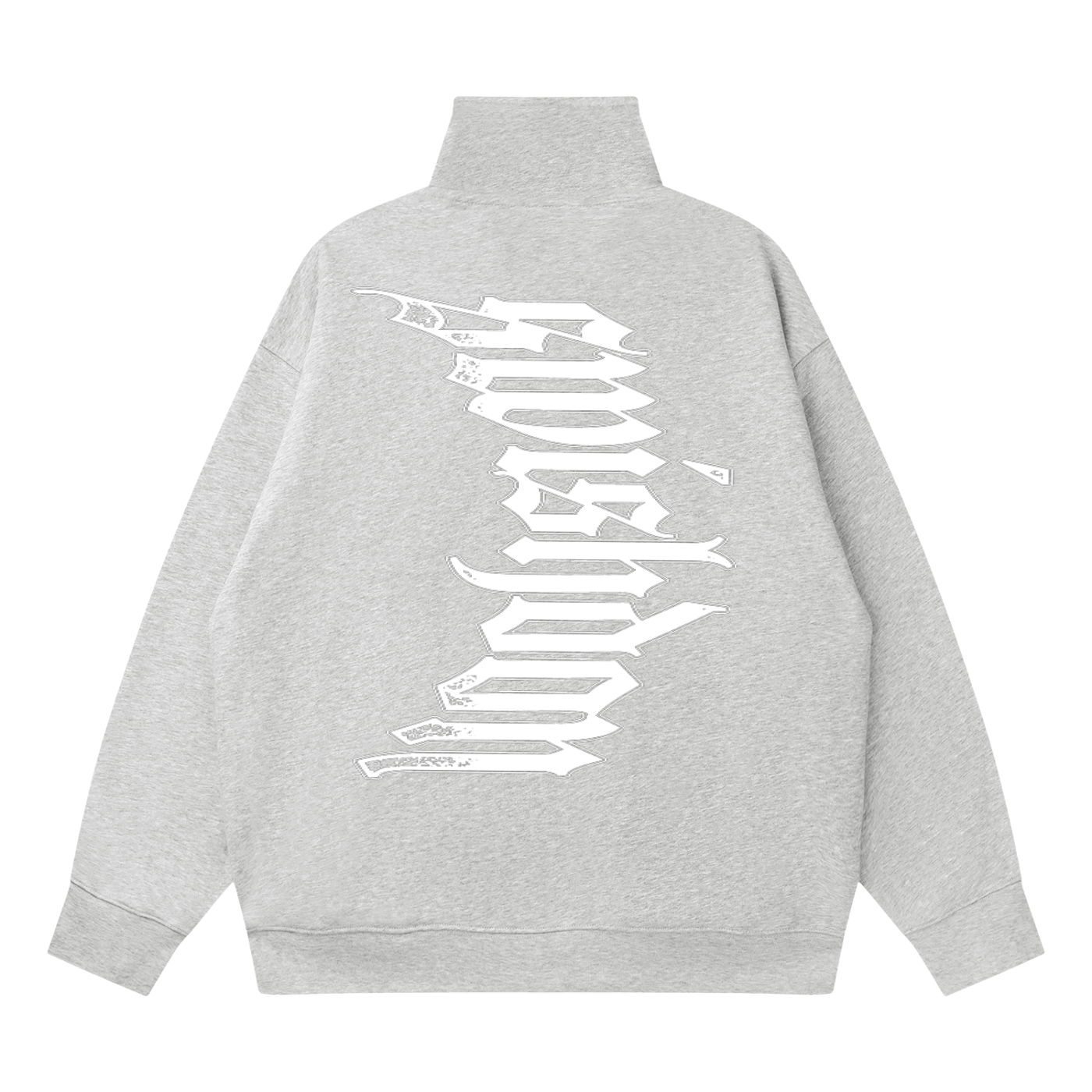 warp quarter-zip drop shoulder sweatshirt