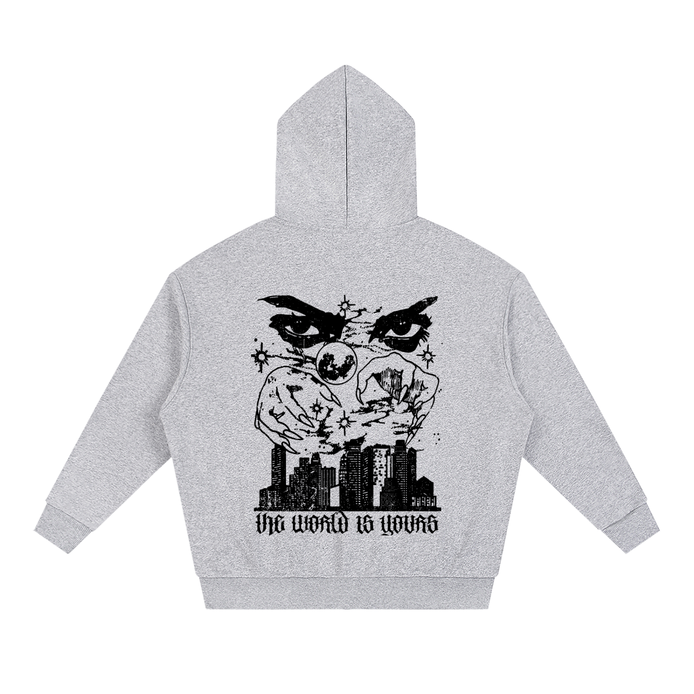eyes loose solid full zip