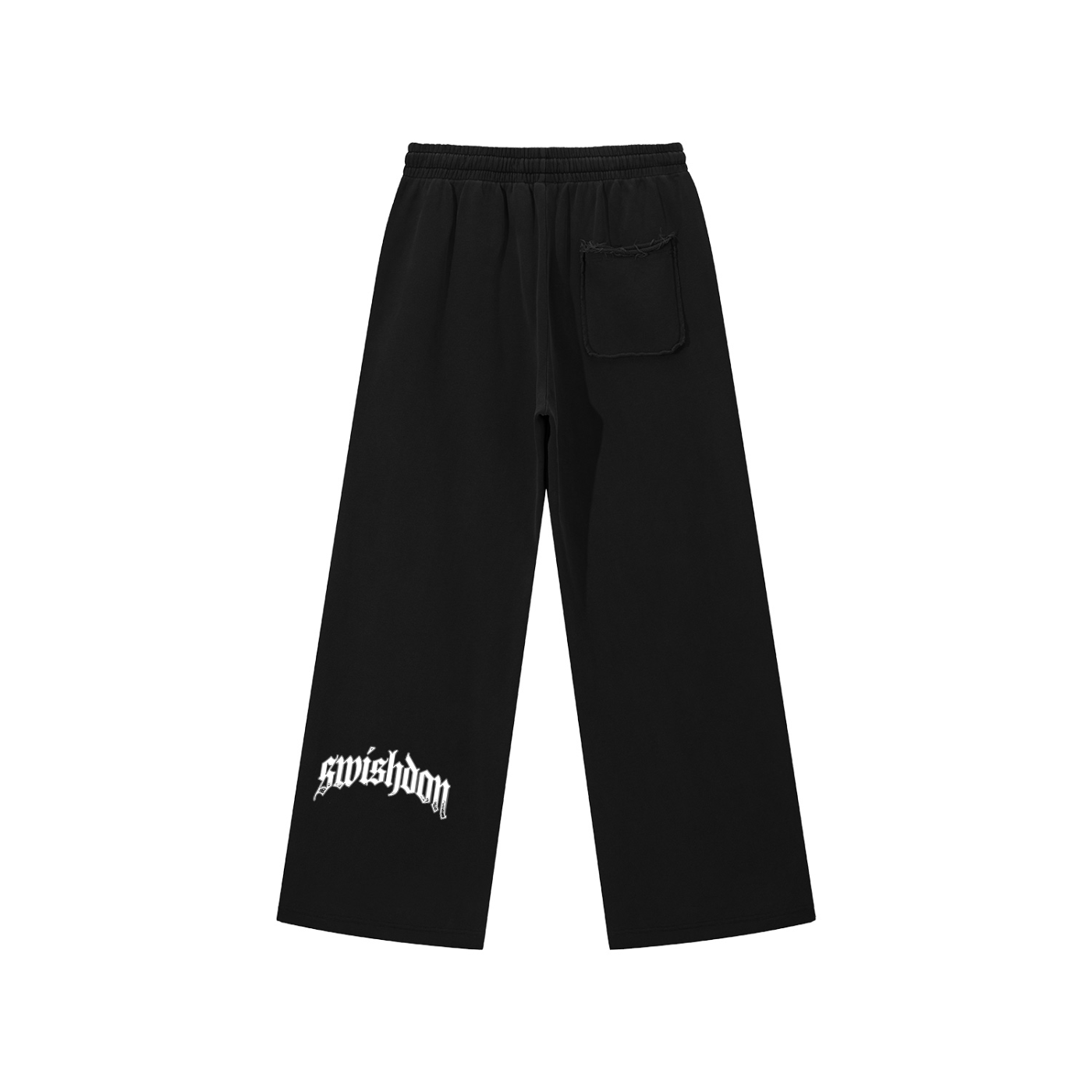 snow logo raw edge sweatpants
