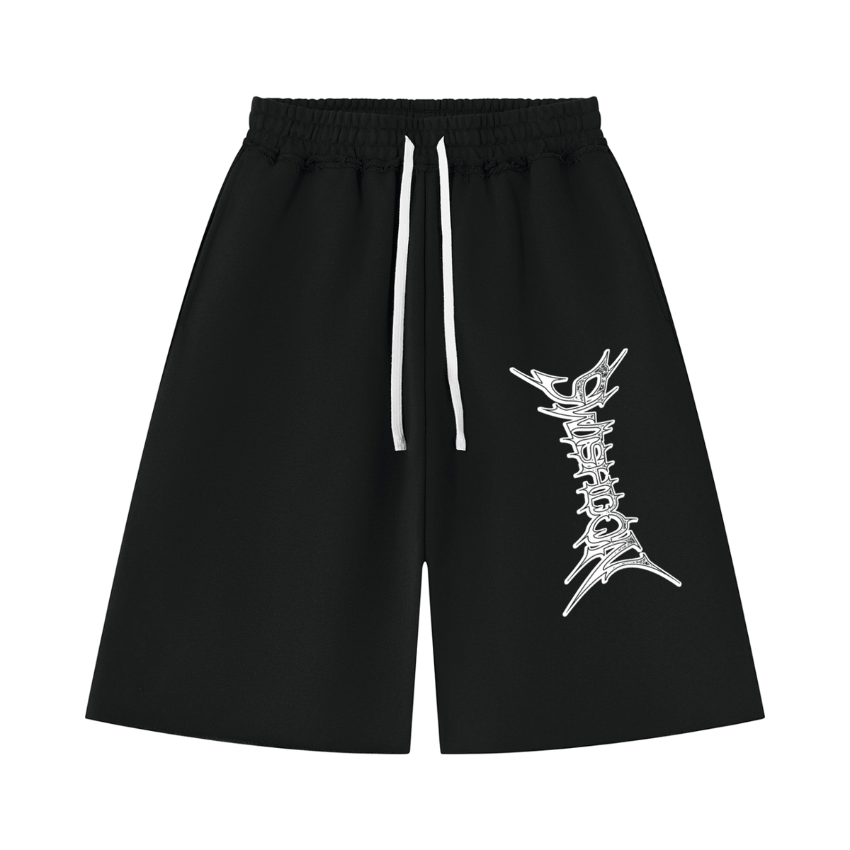 heavyweight raw edge shorts