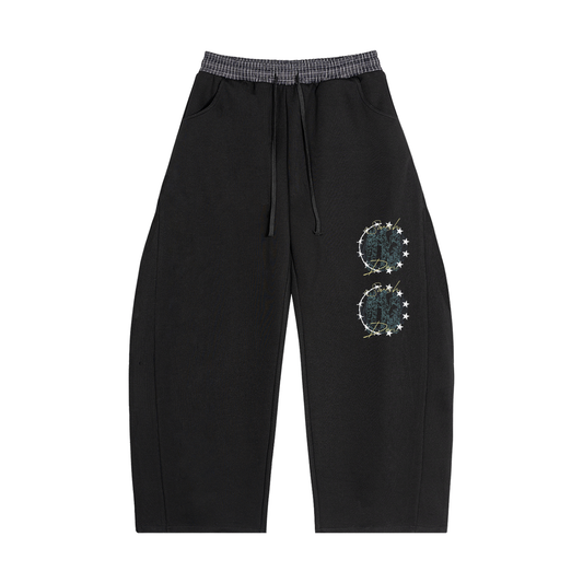people plaid waistband barrel sweatpants