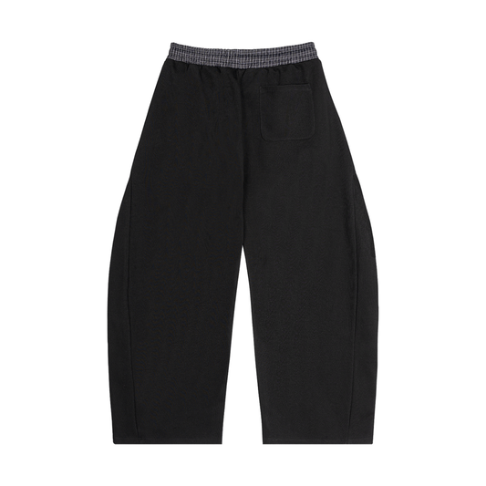 people plaid waistband barrel sweatpants