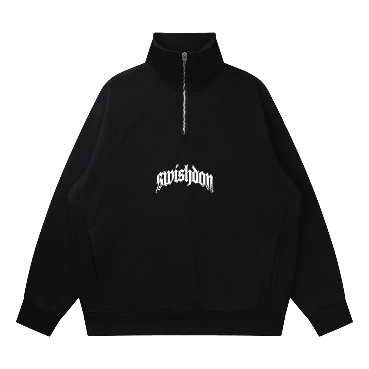 warp quarter-zip drop shoulder sweatshirt