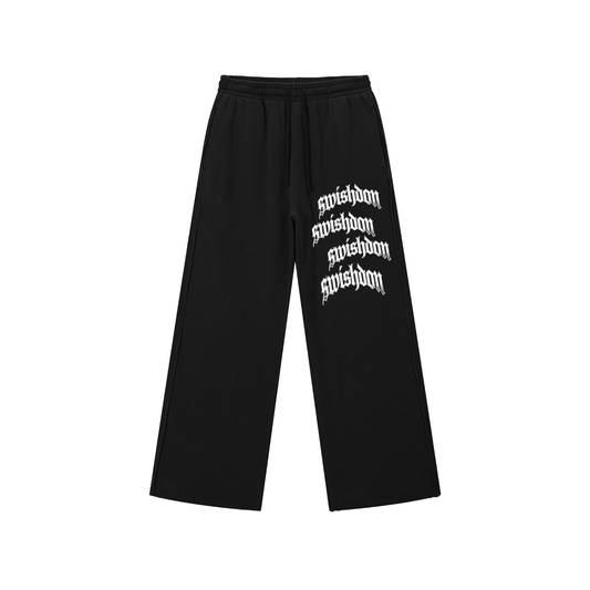 snow logo raw edge sweatpants